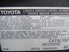 2007 Toyota Prius Gray 1.5L AT #Z24559